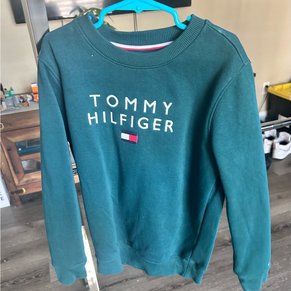 Tommy Hilfiger Teal Crewneck Sweater for boys